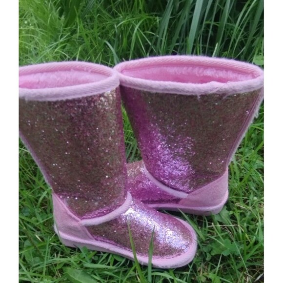 Glitter Fuzzy Girls Pink Size T6 by Fab Kids - Picture 7 of 7